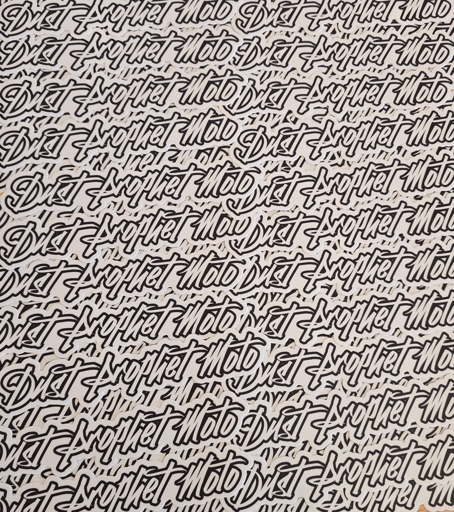 6" x 1" Dust Prophet Moto Wordmark Sticker